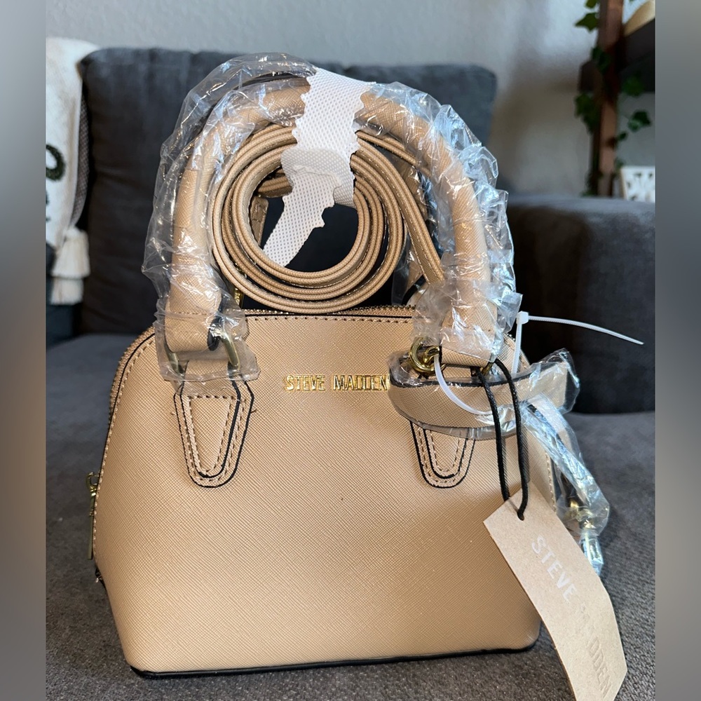 STEVE MADDEN Tan Mini Crossbody